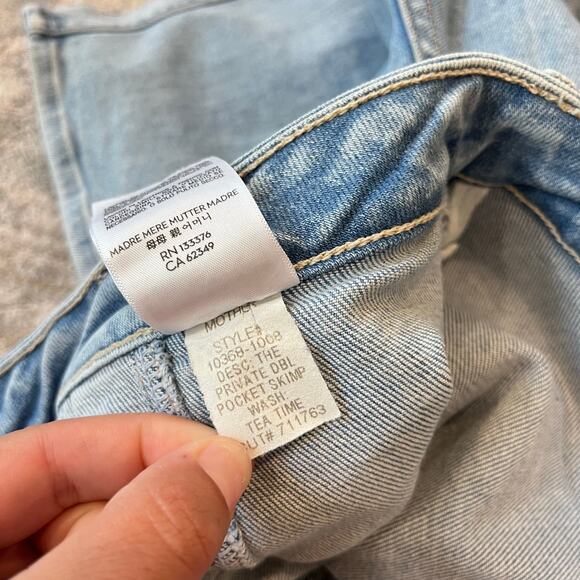 MOTHER The Private Double Pocket Skimp Straight Leg Jeans Tea Time NWOT - Picture 14 of 16